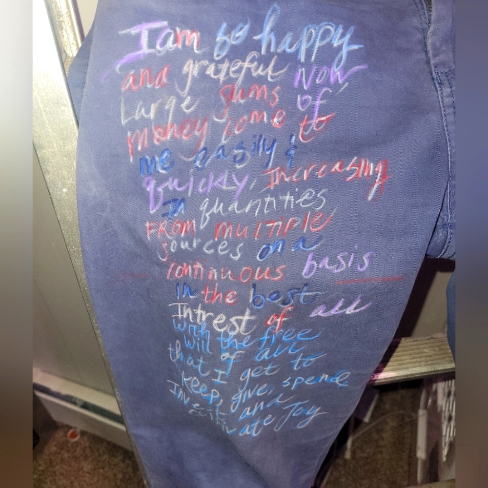 Custom painted women's dress pants